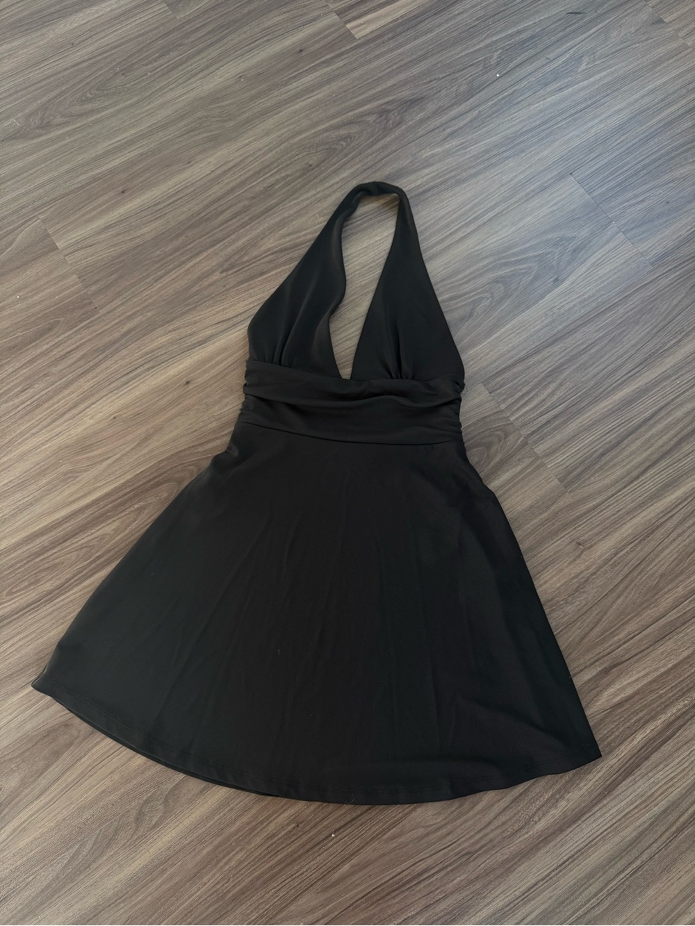 Zara Black Halter Skater Dress